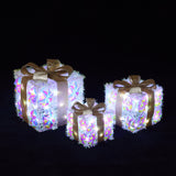 Christmas Gift Boxes Outdoor Holiday Decoration Lights, Set of 3