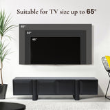 Black TV Stand with Storage for TVs up to 70''