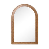 Arched Wall Mirror, Farmhouse Wooden Decorative Mirrors for Wall, 39''