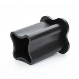 Black modern cloverleaf mdf wood side table