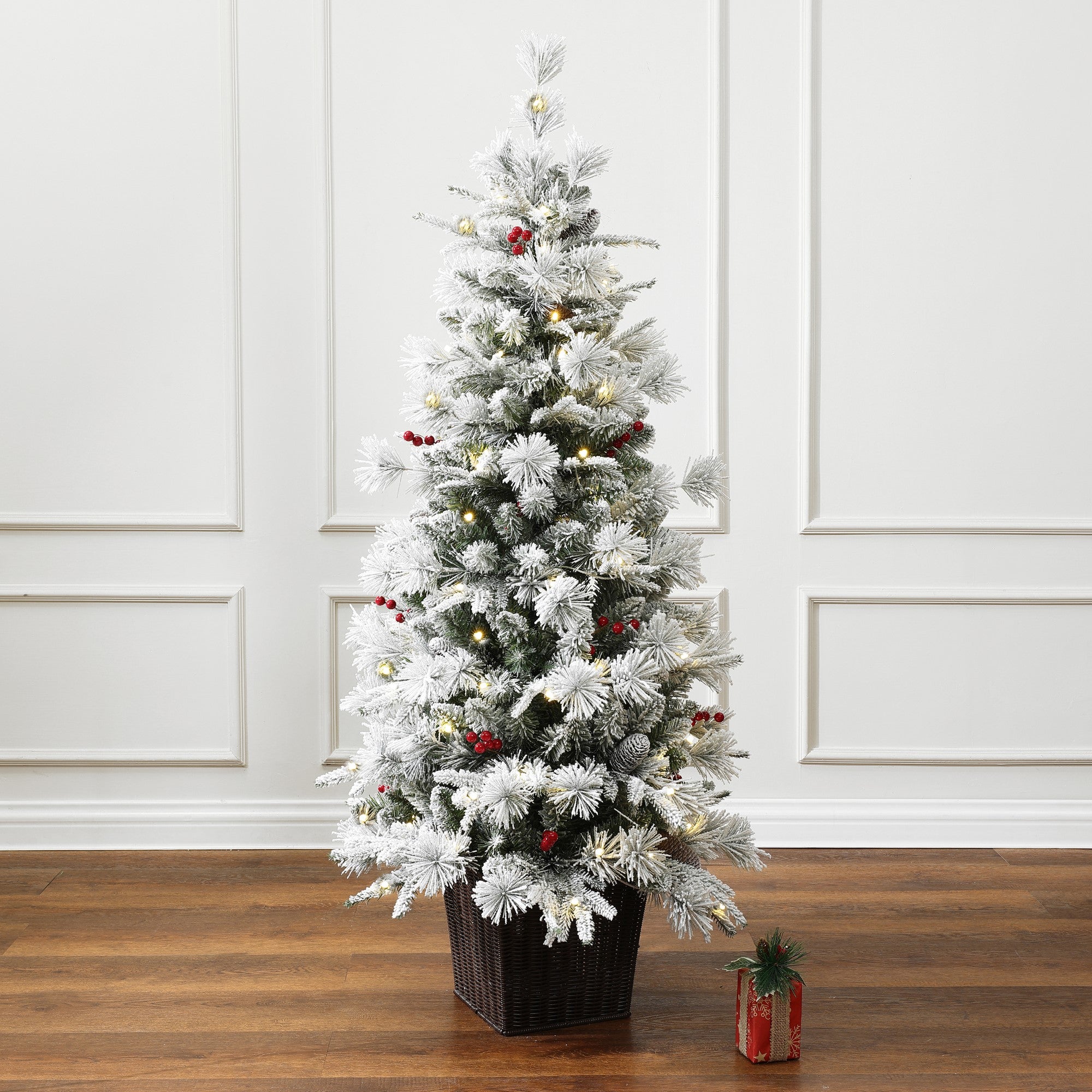 snow-flocked-artificial-pine-christmas-tree-with-cherries