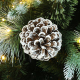 Pre-Lit Green and White Branches Pine Christmas Tree,6.2Ft