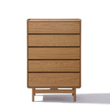 Eric oak finish 5-drawer dresser