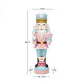 Christmas Pink Nutcracker Soldier Decor with Cake Lights, 4ft