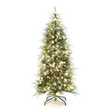 Pre-Lit Green and Gray Christmas Tree Branches,6.5Ft