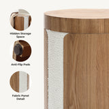 Wood Side Table with Hidden Storage, 18.5'' H