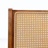 close up of rattan backrest of the bamford accent chair