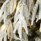 Pre-Lit Snowy Branches Christmas Tree with Stand,6.5Ft