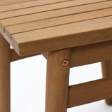 Acacia Wood Square Outdoor Side Tables for Patio, 18.5'' H