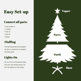 Pre-Lit Flocked Fiber Optic Christmas Tree,5ft