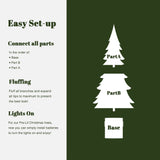 Artificial Flocked Fir Christmas Tree with Lights, 4ft