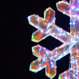 Christmas Snowflake Holiday Decoration with Lights, Set of 3