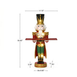 Christmas Red Soldier Nutcracker with Tray & Lights, 3ft
