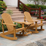 Rocking adirondack chair, solid wood