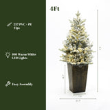 4ft-pre-lit-led-snow-flocked-artificial-christmas-tree-decorates-home-and-office