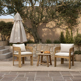 Set of 2 Modern Solid Wood Armchairs with Cushions