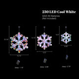 Christmas Snowflake Holiday Decoration with Lights, Set of 3
