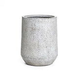 Textured and speckled tall tapered planter, 16" h