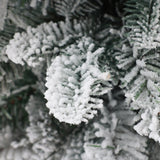 Artificial Flocked Fir Christmas Tree with Lights, 4ft