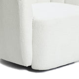 Amber ivory boucle swivel barrel accent chair