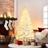 Pre-Lit White Fiber Optic Christmas Tree,6ft