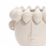 White ceramic bust head vase, 9.6" h