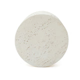 Distressed MgO Round Spiral Outdoor Patio side Table, 16.1"