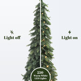 Green Downswept Christmas Tree with Potted,set of 2