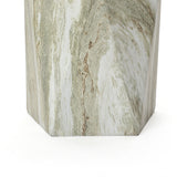 Green Faux Marble Outdoor Side Table for Patio, 18.4'' H