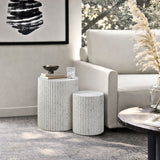 Round Nesting Side Tables Set of 2, 19.5 '' H