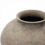 Earthy Gray-Brown Finish Rustic Terracotta Vase, 12.6"H