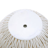 White textured resin round planter, large