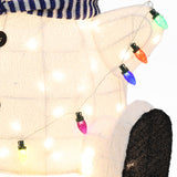 Jolly Snowman Outdoor Holiday Decoration with Lights, 2.7ft