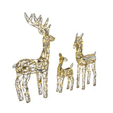 Christmas Deer Family Outdoor Holiday Decoration Lights, Set of 3