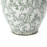 Fade Glossy Green with Brown Rim Ceramic Round Planter, 15"