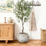 Distressed Large Round Plant Pot with Drainage, 15.75'' Dia