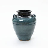 Ocean Blue Round Tall Ceramic Vase, 15.8"H