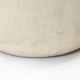 Cement Beige Round Plant Pot with Drainage Hole, 16'' Dia