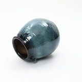 Ocean Blue Tall Round Ceramic Vase, 17.3"H