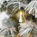 Pre-Lit Artificial Snow-Flocked Christmas Tree, 7.5ft