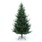 Pre-Lit Upswept Pine Christmas Tree with Metal Stand,7ft