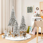 set-of-3-pre-lit-snow-flocked-christmas-trees-on-the-ground-with-gift-box