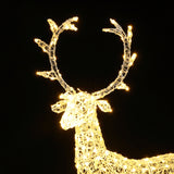 Christmas Outdoor Deer Decoration with Light and Timer, 13"H