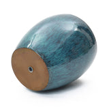 Blue Glazed Round Ceramic Planter Pot, Small Pots for Plants with Drainage Hole 12'' Dia