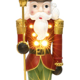 Christmas Soldier Nutcracker Decor with Scepter and Lights, 3ft