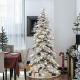 6-foot-artificial-snow-flocked-christmas-tree-makes-decorating-for-dinning-room