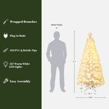 Pre-Lit White Fiber Optic Christmas Tree,6ft