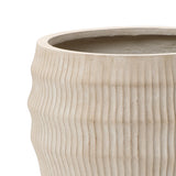 Beige Large Pot for Plants with Drainage Hole, 17.7'' Dia