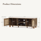 Boho TV Stand with Wood Ball Legs for TVs up to 60''