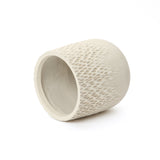 Textured Tall Plant Pots, Off-white Large Plant Pot with Drainage Hole 14.4'' H